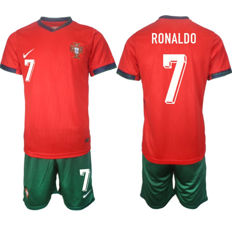 Men 2024-2025 Season Portugal home red 7 Soccer Jersey